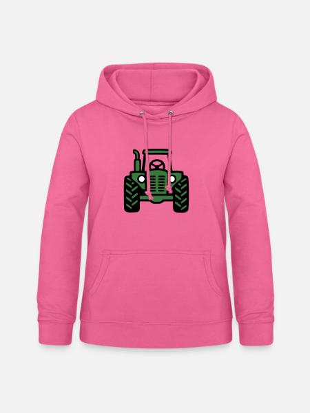Traktor Frontansicht Logo - Frauen Hoodie - Pink