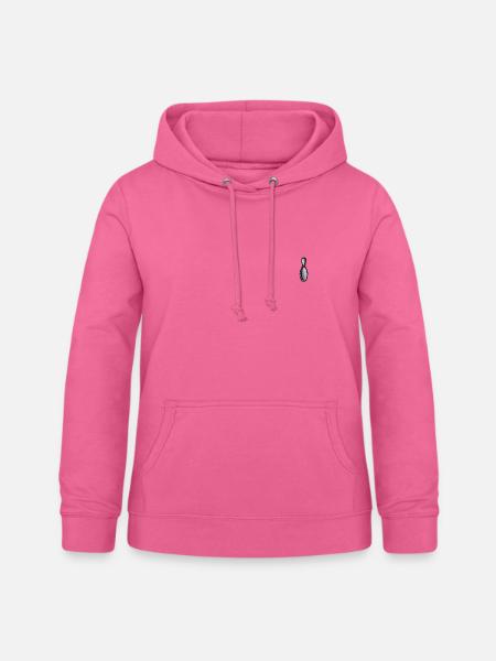 Bowling Pin bestickt - Frauen Hoodie - Pink