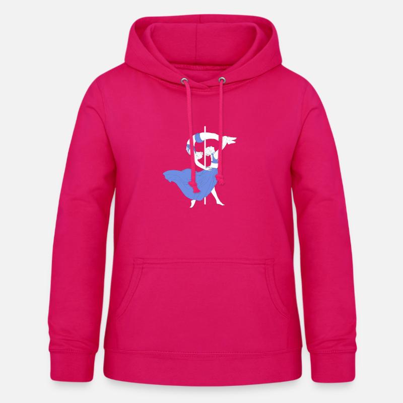 Pole Dance Blue Impression - Women's Hoodie - dark pink