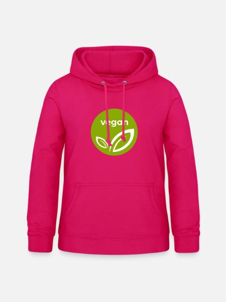 vegan - Frauen Hoodie - dunkles Pink