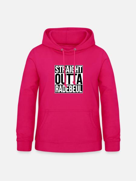 Straight Outta radebeul - Frauen Hoodie - dunkles Pink