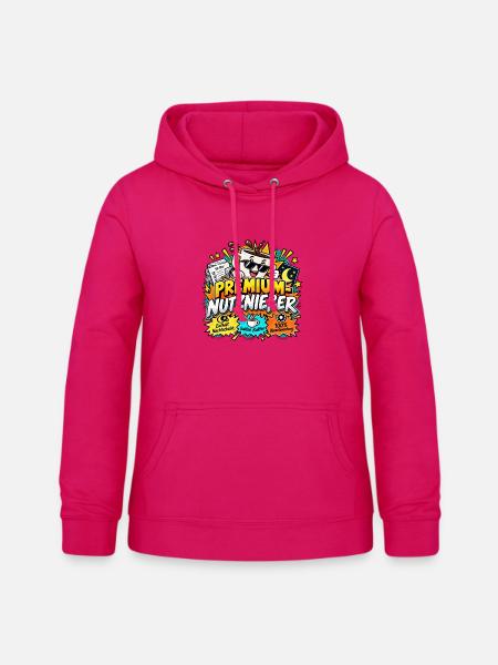 Premium-Nutznießer Kaffeeheld - Frauen Hoodie - dunkles Pink