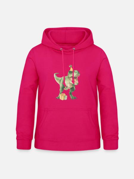 Birthdaysaurus - Frauen Hoodie - dunkles Pink