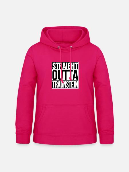 Straight Outta Traunstein - Frauen Hoodie - dunkles Pink