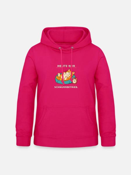 Heute Nur Schnurrbetrieb Katze - Frauen Hoodie - dunkles Pink