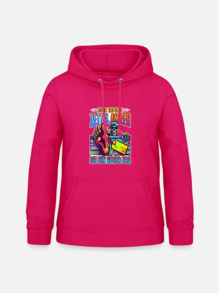Neon Skelett Zeh Zettel - Frauen Hoodie - dunkles Pink
