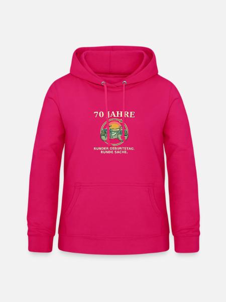 70 Jahre Fahrrad Retro Design - Frauen Hoodie - dunkles Pink
