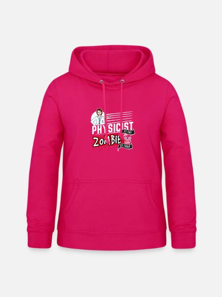 Physicist by day Zombie by night - Physikerin - Frauen Hoodie - dunkles Pink