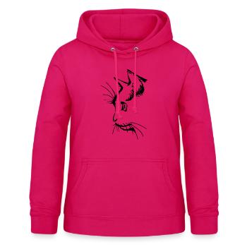 Cat's head 3- cat's face - Women's Hoodie - dark pink - Front - AI Model Female 172 light (172cm)