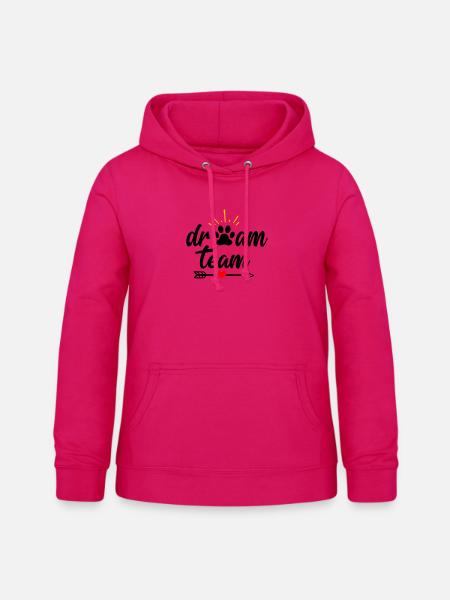 dreamteam - Frauen Hoodie - dunkles Pink