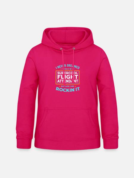 Flugbegleiter Stewardess - Frauen Hoodie - dunkles Pink
