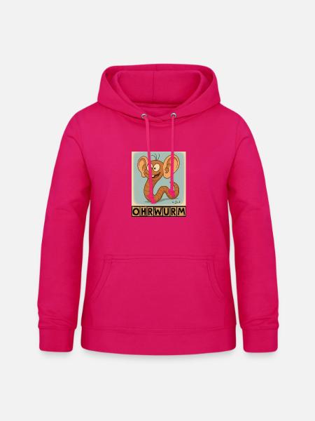 Ohrwurm by Rico Beck - Frauen Hoodie - dunkles Pink