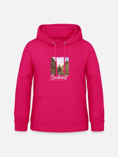 Bukarest Rumänien - Frauen Hoodie - dunkles Pink