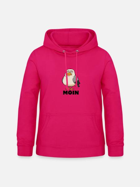 Möwe - Moin - Nordsee - Geschenk - Frauen Hoodie - dunkles Pink