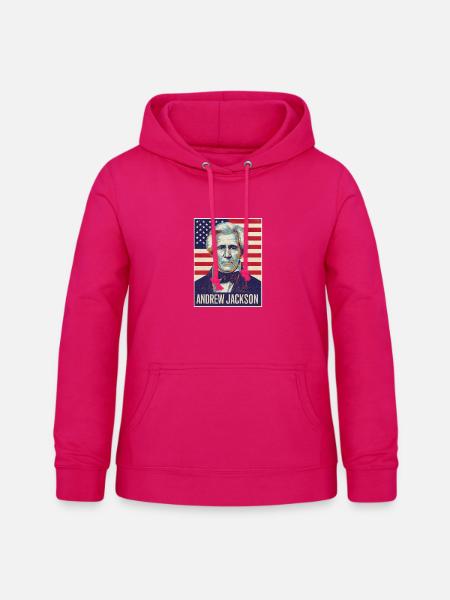 Andrew Jackson Usa - Frauen Hoodie - dunkles Pink