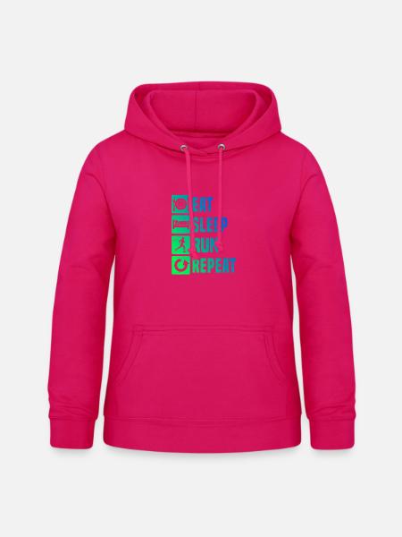 Geschenkidee für einen Running mit Running - Frauen Hoodie - dunkles Pink