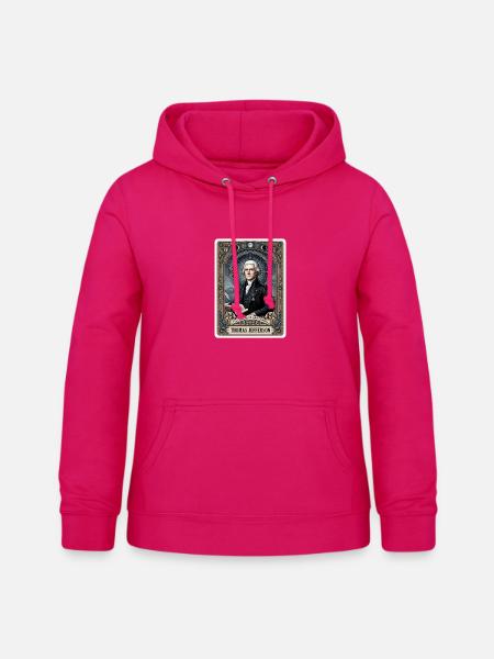 Thomas Jefferson Tarotkarte - Frauen Hoodie - dunkles Pink