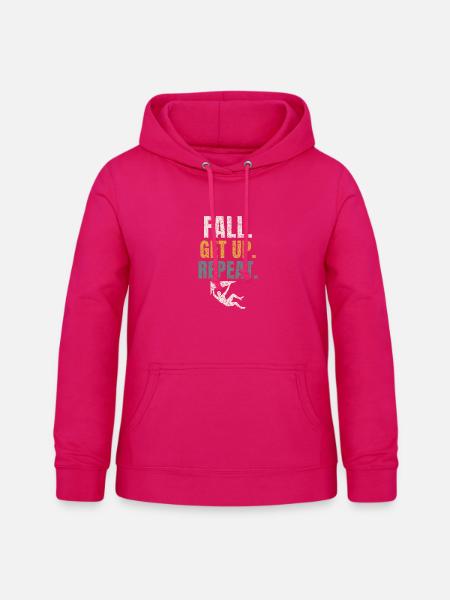 Fall Get Up Repeat - Frauen Hoodie - dunkles Pink