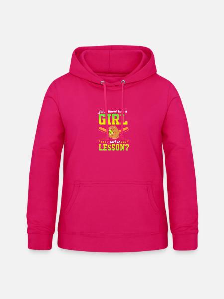 Softball Mama - Frauen Hoodie - dunkles Pink