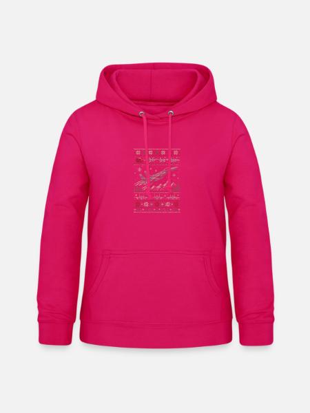 F15 Eagle Weihnachtspullover - Frauen Hoodie - dunkles Pink