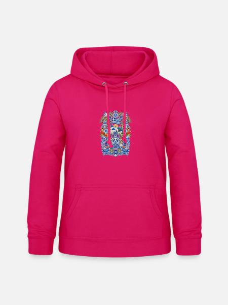 Griechenland | Oliven, Meer & Ägäis - Frauen Hoodie - dunkles Pink