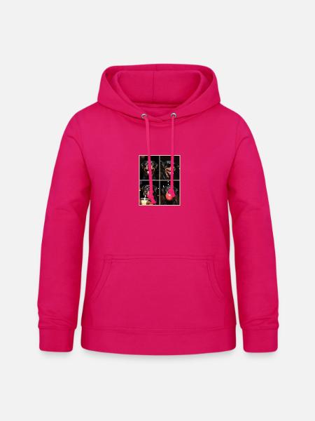 Hunde Rottweiler Hund - Frauen Hoodie - dunkles Pink