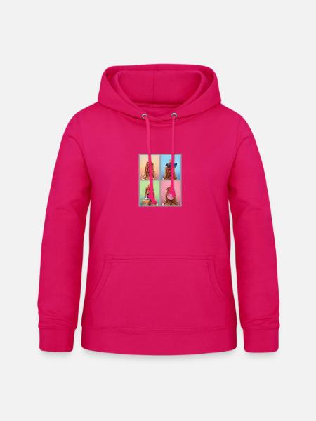 Hühner Huhn - Frauen Hoodie - dunkles Pink
