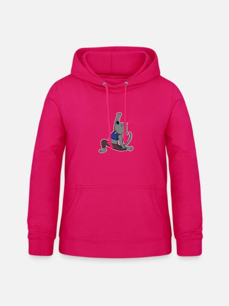 Katze Yoga - Frauen Hoodie - dunkles Pink