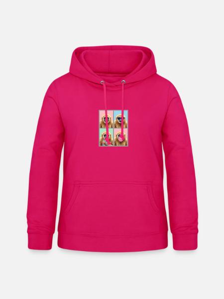 Gibbons Gibbon - Frauen Hoodie - dunkles Pink