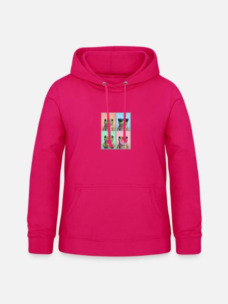 Frösche Frosch - Frauen Hoodie - dunkles Pink