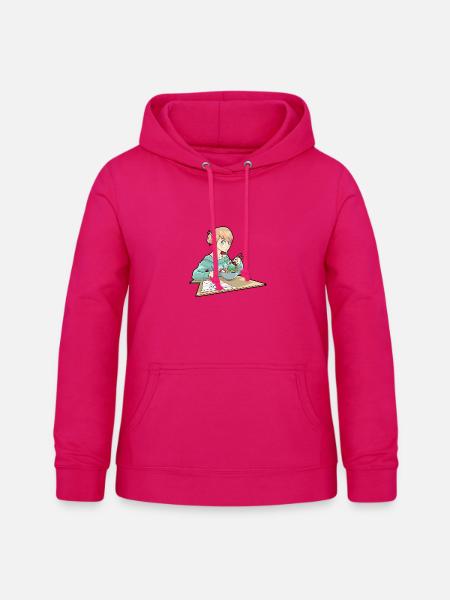 Ramen Anime - Frauen Hoodie - dunkles Pink