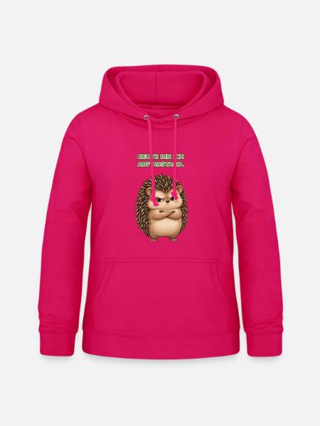 Igel auf Abstand - Frauen Hoodie - dunkles Pink