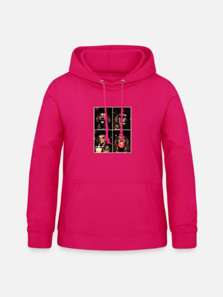 Hunde Dackel Hund - Frauen Hoodie - dunkles Pink