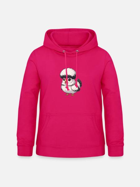 Holländer Haubenhuhn - Frauen Hoodie - dunkles Pink