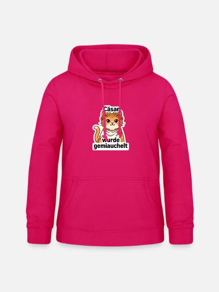 Geschichtslehrer Cäsar Katze - Historiker Geschenk - Frauen Hoodie - dunkles Pink