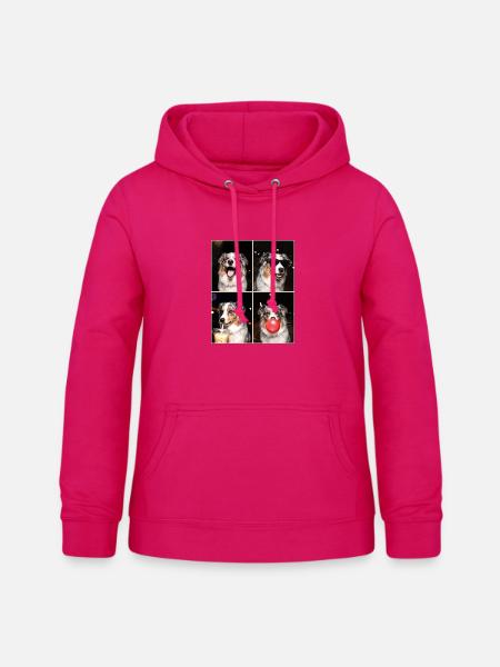 Hunde Australian Shepherd Hund - Frauen Hoodie - dunkles Pink