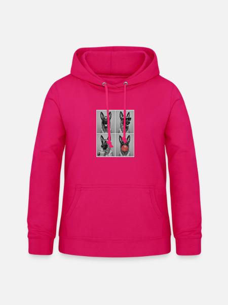 Hunde Belgian Malinois Hund - Frauen Hoodie - dunkles Pink