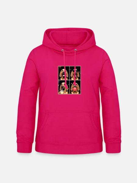 Hunde Bluthund Hund - Frauen Hoodie - dunkles Pink