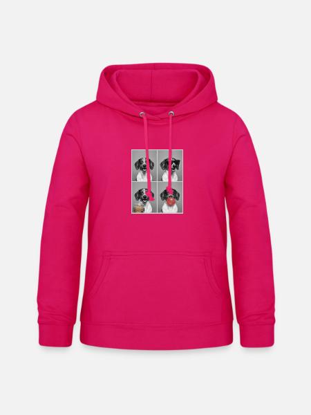 Hunde Dackel Hund - Frauen Hoodie - dunkles Pink