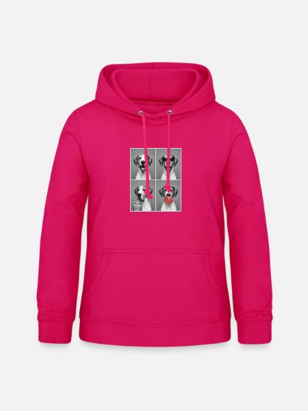 Hunde Deutsche Dogge Hund - Frauen Hoodie - dunkles Pink