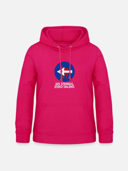 Six Strings Zero Talent - Frauen Hoodie - dunkles Pink