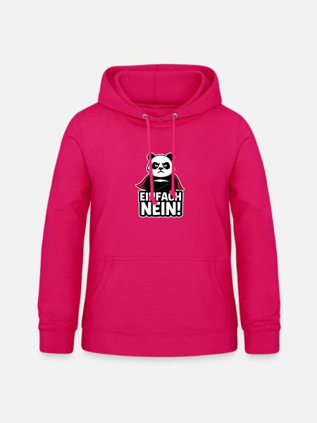Panda Superheld: Einfach Nein - Frauen Hoodie - dunkles Pink