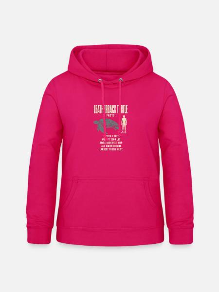 Leatherback Turtle Fakten Tierrekord - Frauen Hoodie - dunkles Pink