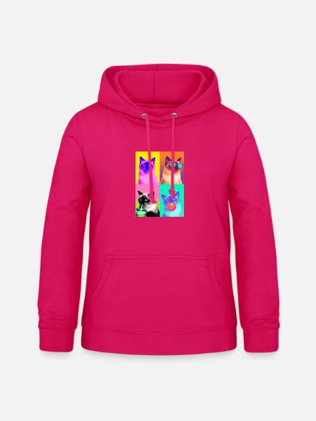 Katzen Himalaya Katze - Frauen Hoodie - dunkles Pink