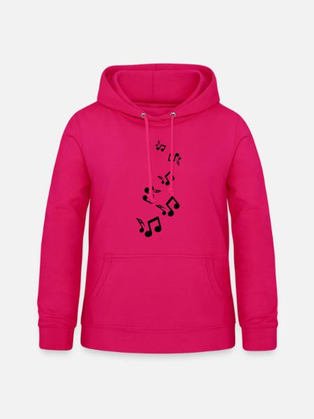 Musiknoten zeichen - Frauen Hoodie - dunkles Pink