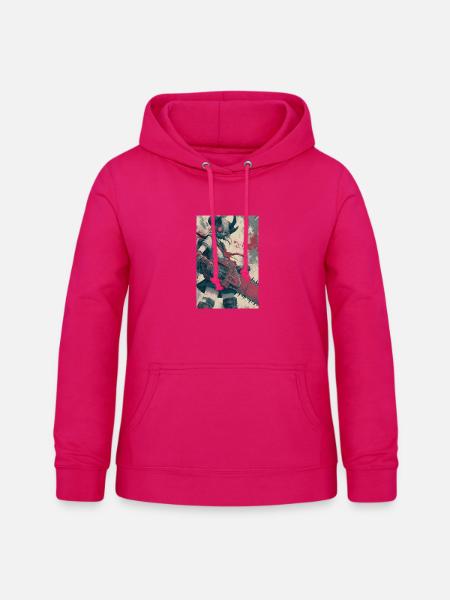 Purpurroter Kettensägenjäger - Frauen Hoodie - dunkles Pink