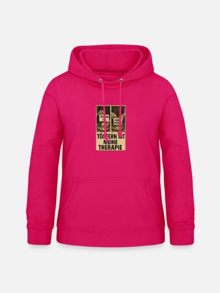 Töpfern ist Therapie - Frauen Hoodie - dunkles Pink