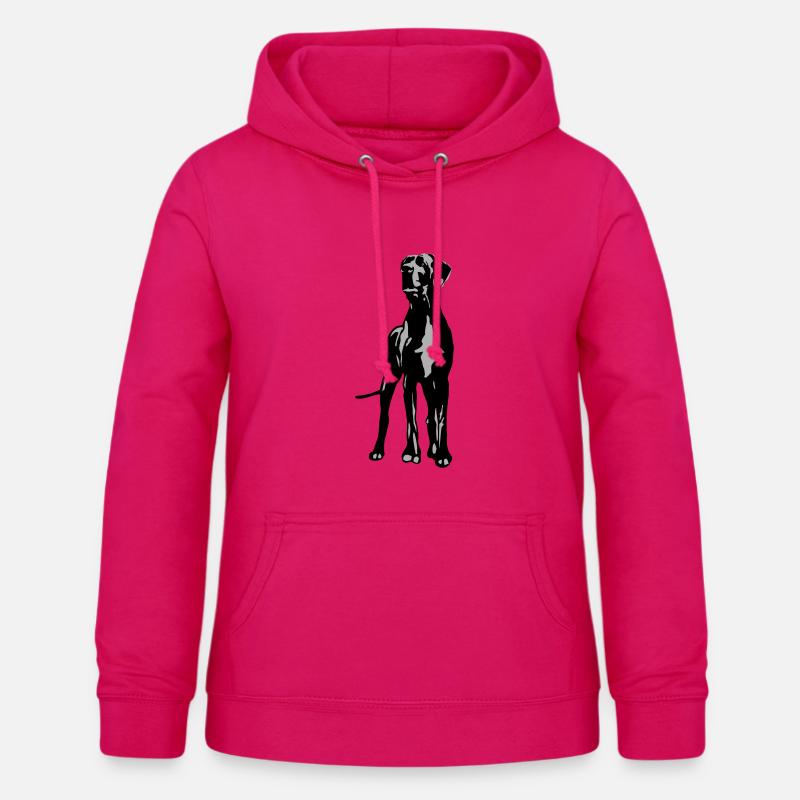 Dino Great Dane 2 couleur - Sweat à capuche Femme - rubis