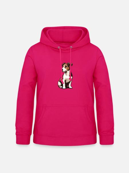 Jack Russell Terrier - Frauen Hoodie - dunkles Pink