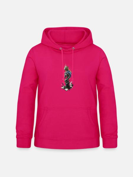 Elektrischer Königlicher Ritter - Frauen Hoodie - dunkles Pink